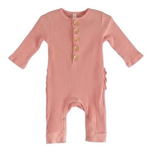 Baby Girls Pink Ruffle Romper