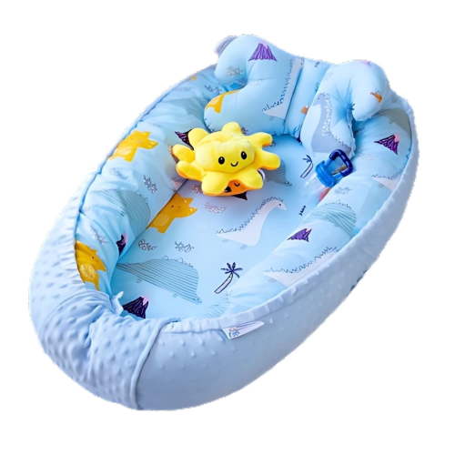 Nova Nook Baby Lounger with Toy Bar, Portable Infant Lounger, Ultra-Soft Cotton Baby Nest for Supervised Rest & Play, Breathable Design, 0-12 Months