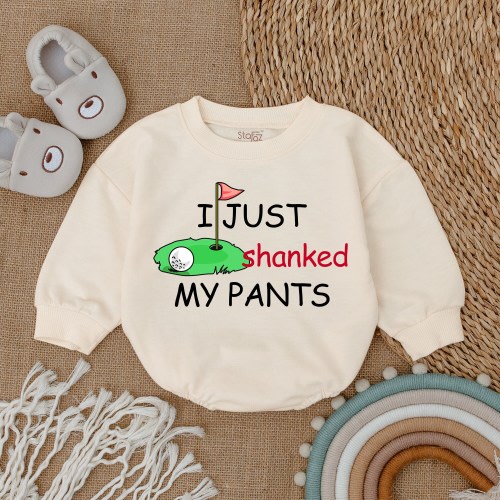 I Just Shanked My Pants Bubble Romper,Golfing Bodysuit Gift for Newborn,Shanked My Pants Golf Baby Bodysuit,Golf Baby Outfit ,Newborn Outfit