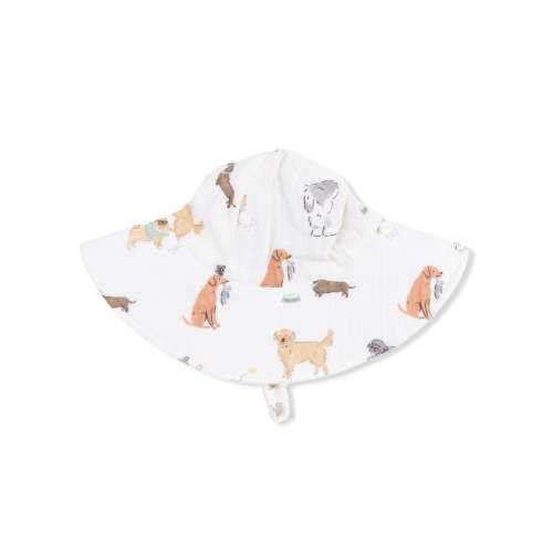 Muslin Wide Brim Sunhat, Awesome Dogs