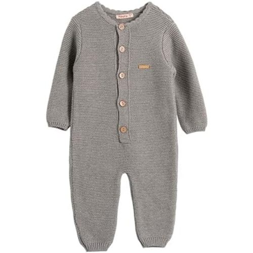 Minora Newborn Baby Boy Girl Romper, One Piece Knitted Long Sleeve Bodysuit (0-12 Months)