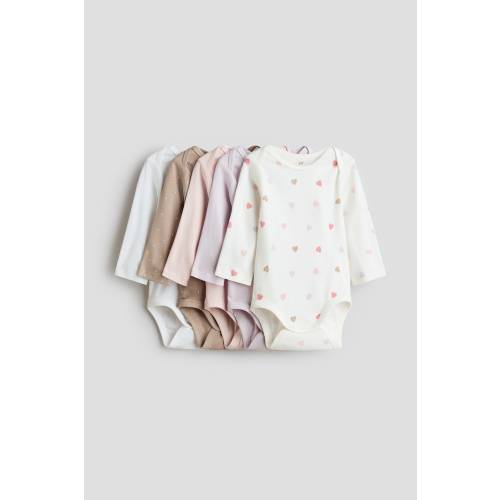 5-PACK BODYSUITS WITH LAP SHOULDERS