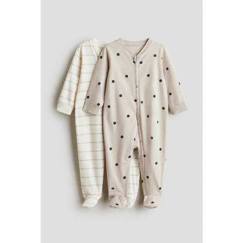 2-PACK ZIP-UP PAJAMA JUMPSUITS