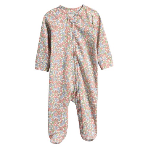Floral Organic Cotton Footie