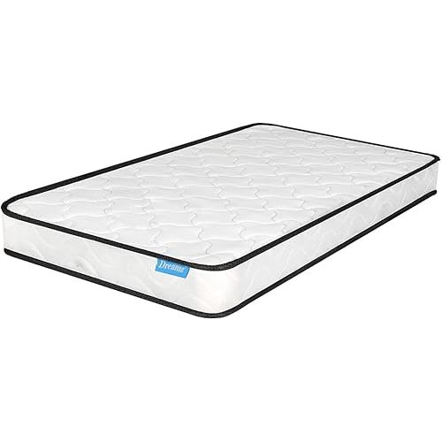 Dreamz Kids Baby Spring Mattress Pocket Bed Foam Firm Coil Bedding Cot Crib Sleep Breathable Children, Two-Sided Reversible, Knitted Fabric, Vacuum Packed (130cmx70cmx13cm)