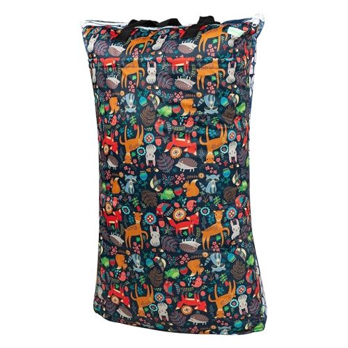 wegreeco Reusable Hanging Wet Dry Cloth Diaper Bag (Animal)