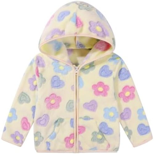 Toddler Baby Girl Fleece Jackets Fall Clothes Hooded Zip Fuzzy Coats