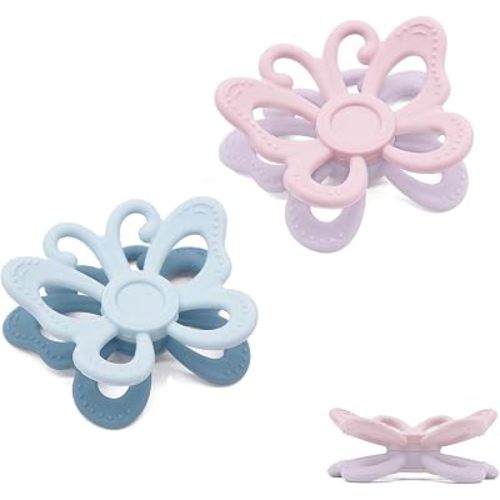 Baby Teething Toys for 3M+, Double Side Butterfly Teether Toys, BPA Free