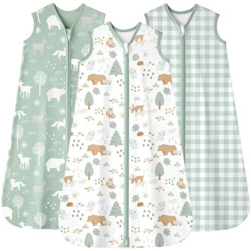 FIEMOL Baby Sleep Sack 6-12 Months 0.5 Tog Soft Sleeping Bag 100% Cotton