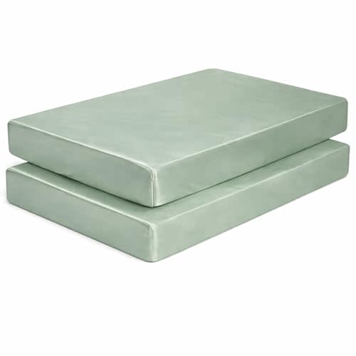 Satin Crib Sheets 2-Pack for Babies & Toddlers – Soft, Gentle on Hair & Skin – Fitted Satin Sheets for Crib or Toddler Mattress