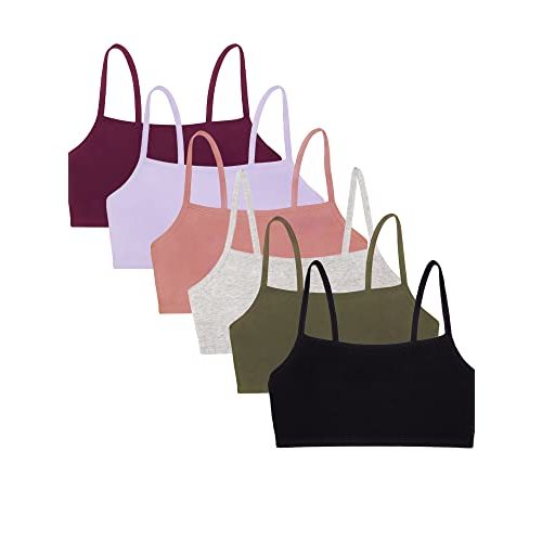 Fruit of The Loom Women's Spaghetti Strap Cotton Pullover Sports Bra Value Pack