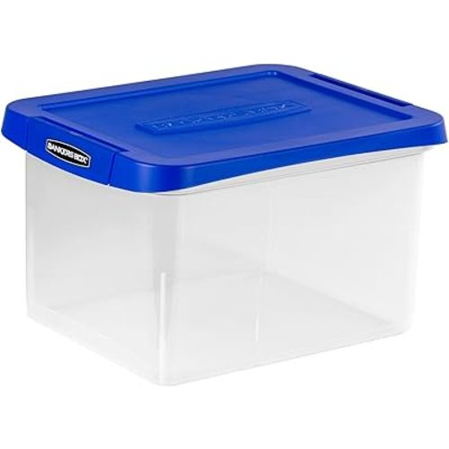 Bankers Box Heavy Duty Plastic File Storage Box with Hanging Rails, Letter/Legal, 1 Pack (0086205)