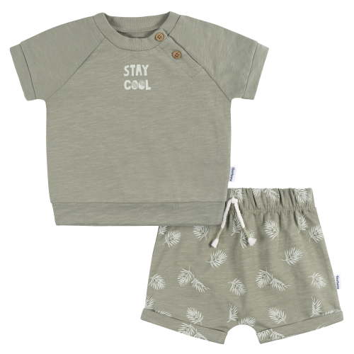 Gerber Baby Boy Palms T-Shirt and Short Set Cotton (Infant), 2-Piece Set