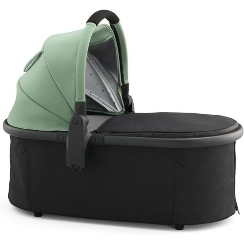 Mockingbird Bassinet - Compatible Single and Single-to-Double Strollers - Newborn Lie-Flat and Overnight Sleep Solution - Mattress, Sheet Included - Sage