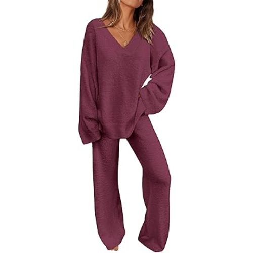 PRETTYGARDEN Lounge Sets for Women Two Piece Sweaters Pajama Set Fall Fashion 2025 Loungewear Outfits Matching Winter Clothes