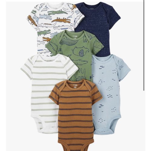 Simple Joys by Carter's Baby Boys 6-Pack Short-Sleeve Bodysuit