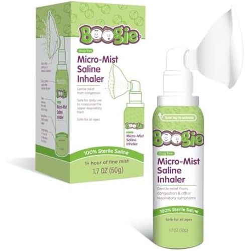 Boogie Micro-Mist Saline Inhaler, Baby Congestion Relief, Drug-Free - 1.7oz