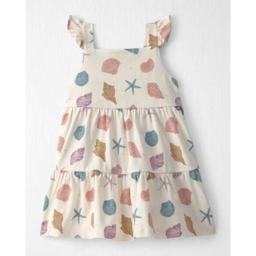Baby Girl Organic Cotton Tiered Dress in Seashells - Little Planet | Carter's