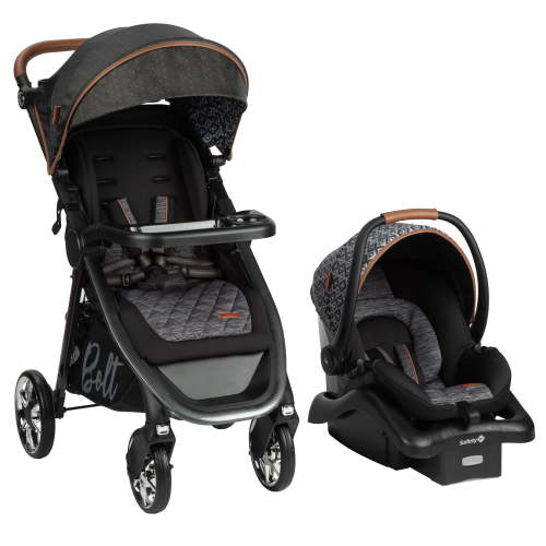 Monbebe Bolt Travel System Stroller and Infant Car Seat, Urban Boho