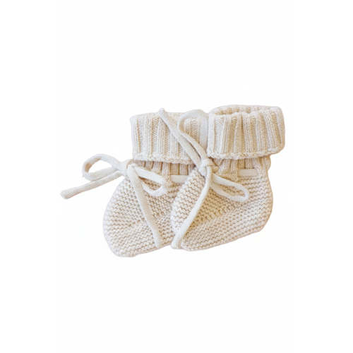 Knit Baby Booties | Sand