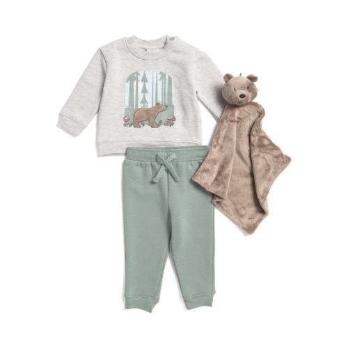 Newborn Boys 2pc Sweatshirt And Joggers Set With Matching Lovie | Kids & Baby | T.J.Maxx