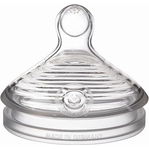 NUK Simply Natural Baby Bottle Nipples - Fast Flow, Silicone, Extra Soft, Anti-Colic Air System, BPA-Free, Pack of 2