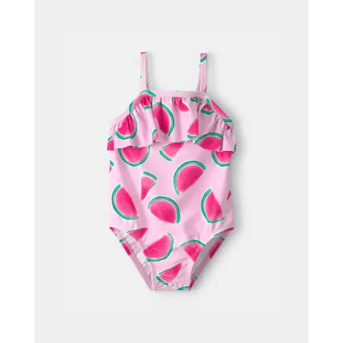 Baby Girl Watermelon 1-Piece Swimsuit - Pink | Carter's