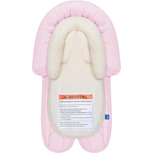 COOLBEBE New 2-in-1 Babybody Supports for Baby Newborn Infants - Extra Soft Stroller Cushion Pads Car Seat Insert, Seasons, Pink