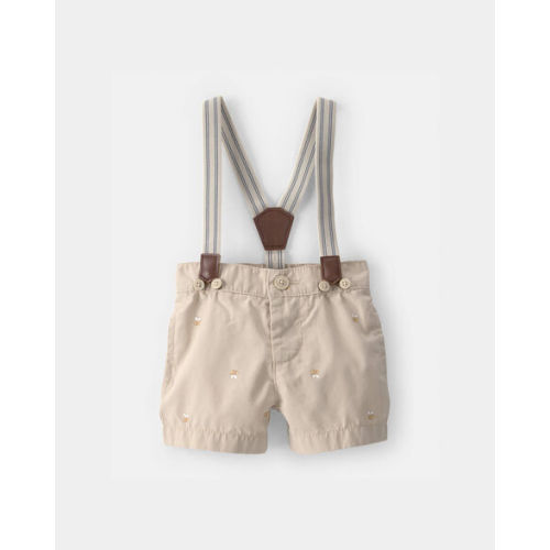 Baby Boy Disney© Winnie the Pooh Honey Bee Suspender Shorts - Khaki - OshKosh B'gosh | Carter's