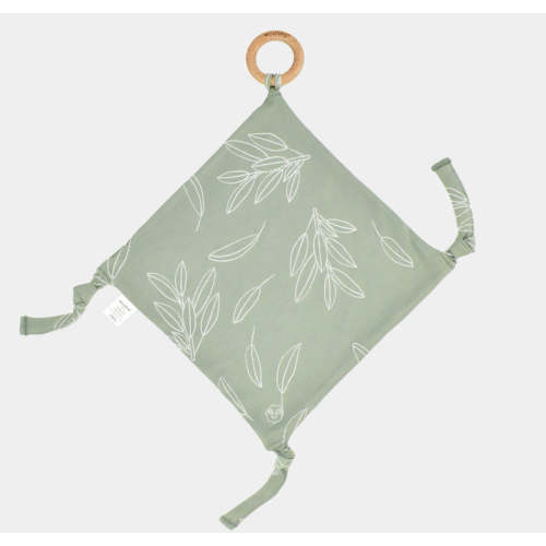 Lovey, Merino Wool and Organic Cotton with Removable Teething Ring, Sage Default Title