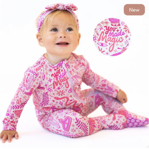 Bamboo Footie Zipper Baby Pajama - Desert Cactus Bamboo Onesie Sleeper - Mama I Wished for You Affirmation – Raising Mama