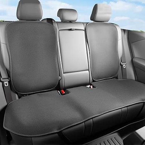 TOPABYTE Rear Seat Covers for Toyota RAV4 2019-2026 LE, XLE, XLE Premium, Limited Breathable Bottom Car Seat Cushion Four Seasons Universal Protector Pad Mat Accessories (3pcs/Black Ice Silk)