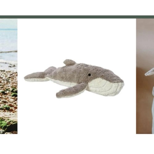 Organic Whale Warming pillow size small