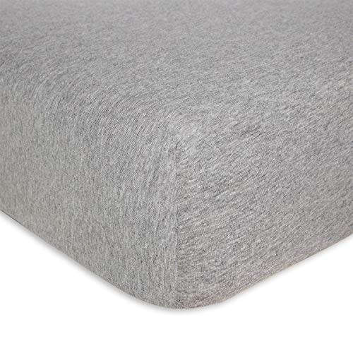 Burt's Bees Baby - Fitted Crib Sheet, Solid Color, 100% Organic Cotton Crib Sheet for Standard Crib and Toddler Mattresses (Heather Grey)