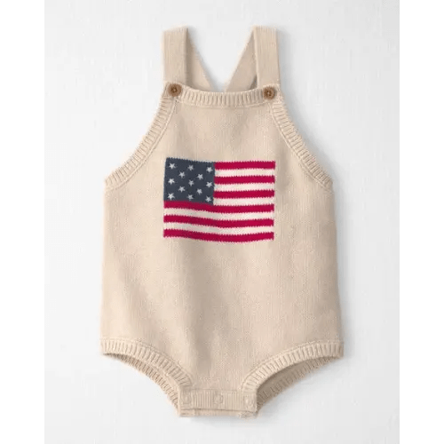 Baby Organic Cotton American Flag Sweater Knit Bubble - Little Planet | Carter's
