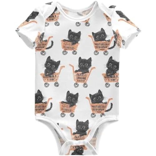 vvfelixl Baby Girl Short Sleeve Bodysuits,Horse Pony Zebra Donkey Baby Onepiece Outfits for 0-3 Months