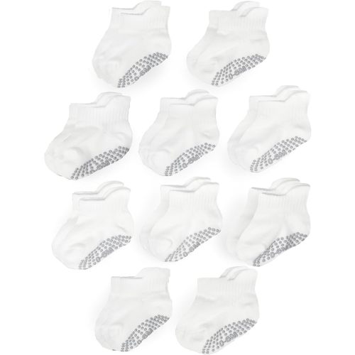 0-6M Fruit of the Loom Cotton Grip Socks for Baby and Toddler