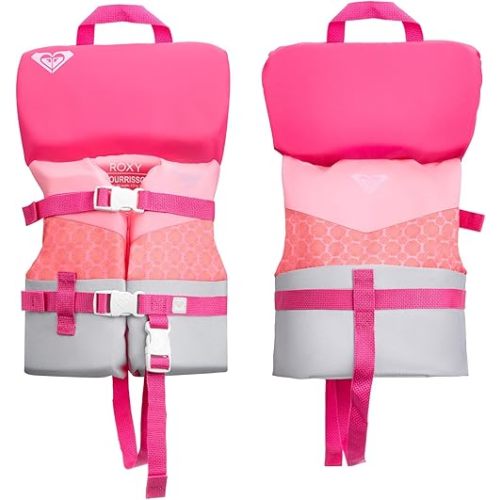ROXY USCG Approved Life Jacket for Youth/Kids/Infant, Light-Weight EPE Foam Life Vest with Quick-Release Buckles, PFD for Fishing, Boating & Kayaking Water Sports