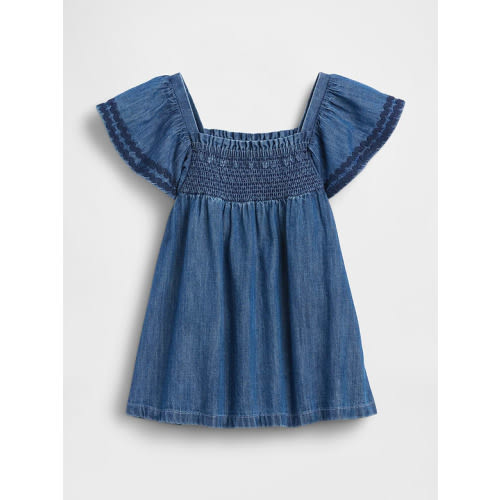 Baby Smocked Denim Dress