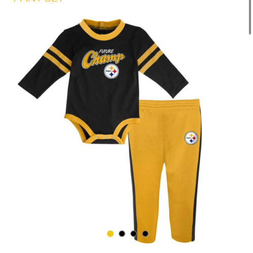 Pittsburgh Steelers Newborn Future Champ Long Sleeve Creeper & Pant Set