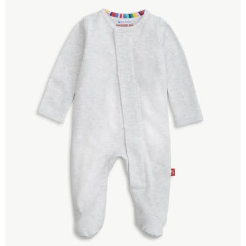 Magnetic Me Footie Light Gray Size 0-3 M