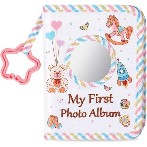 Baby's My First Family Album Soft Photo Cloth Book Boho Rainbow My First Book of Photos Baby Memory Album Gift Holds 4x6 Pictures for Babies Newborn Toddler & Kids Baby Shower