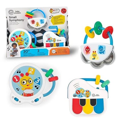 Baby Einstein Roxys Bright Flight Musical Baby Toy & Teether, Plays Real Bird Sounds with 10+ Melodies, Multisensory, Ages 3 Months and Up