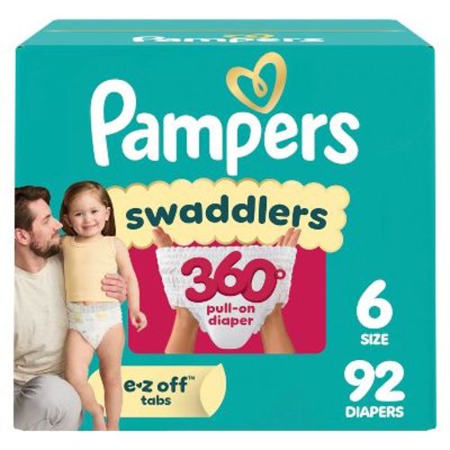 Pampers Swaddlers 360 Disposable Diapers OMS Pack - Size 6 - 92ct