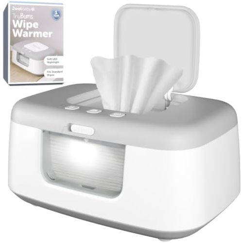 Jool Baby TinyBums Baby Wipe Warmer & Dispenser – with Nightlight (Gray)