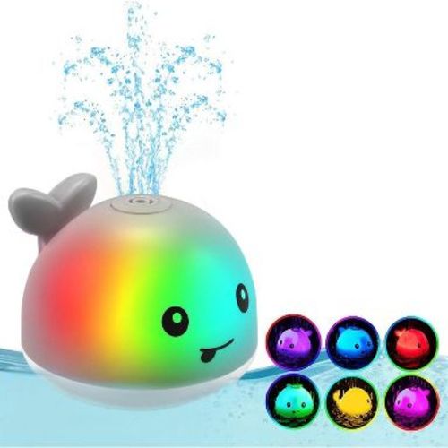 Infant and toddler whale bath toys, children's bath toys - glowing pool and bathtub toys, suitable for babies and children