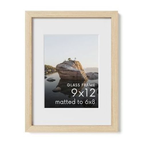 Haus and Hues Oak Wood Single Picture Frame with Real Glass