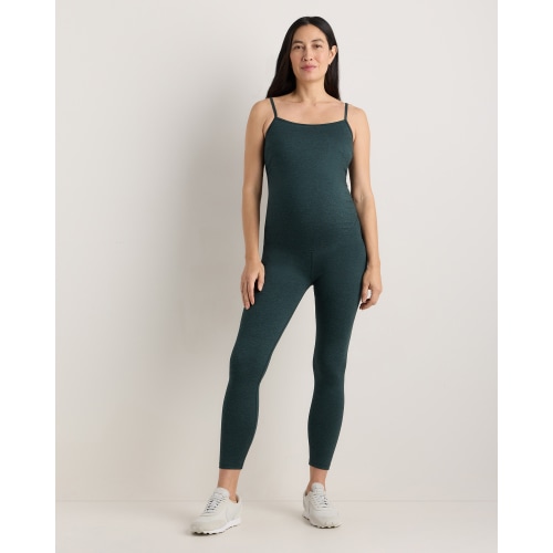 Ultra-Soft Maternity Jumpsuit in Heather Espresso