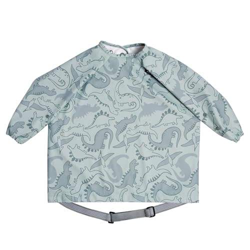 BIBaDO - Long Sleeve Baby Bibs - Babies & Toddlers 6-36 Months - Coverall Baby Led Weaning Bib - Easy Wipe, Soft & Waterproof