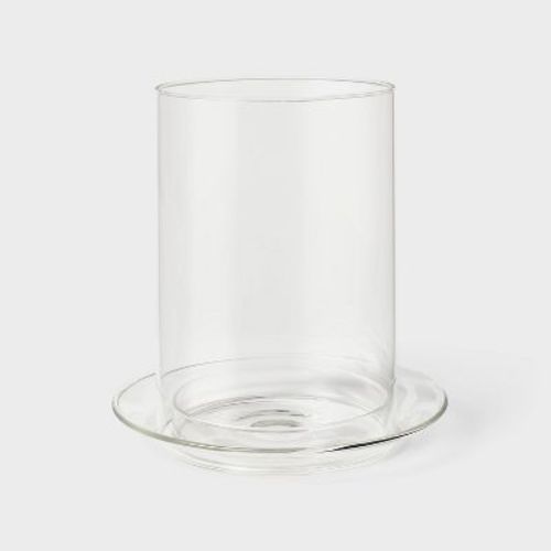 Short Glass Pillar Hurricane - Threshold™ a collection with @ThisOakHouse
